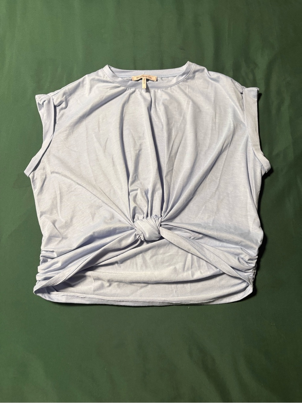 BCBGeneration Light Blue Ruched Side Tank - Picture 3 of 3